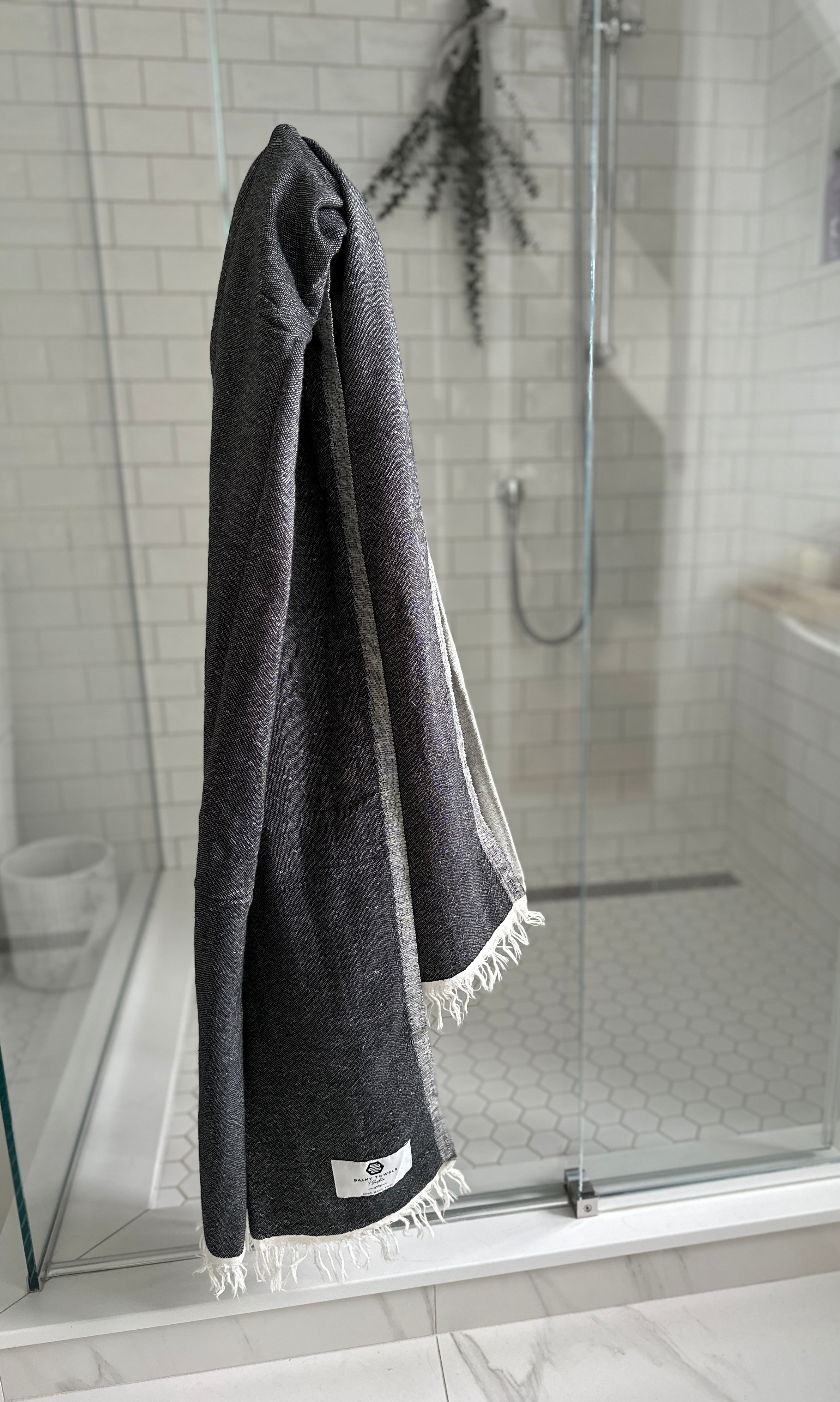 Napoli Towel is perfect after a shower