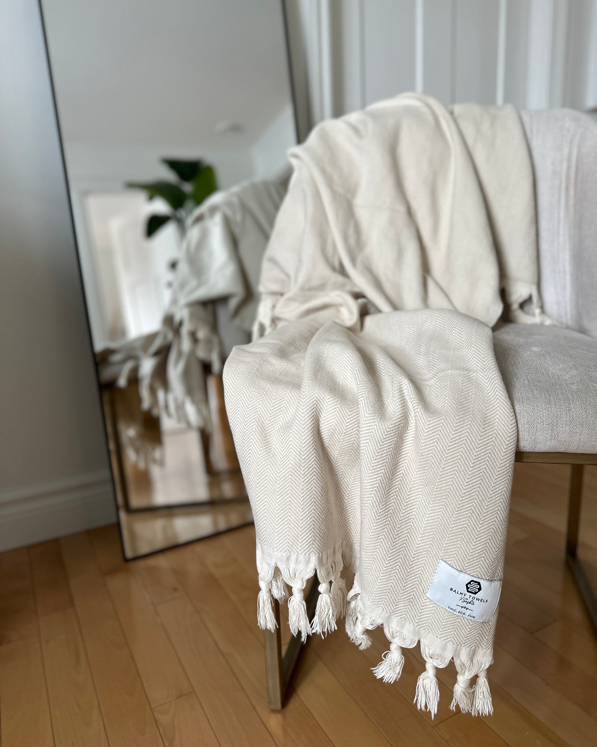 Jeté CHEVRON · Beige