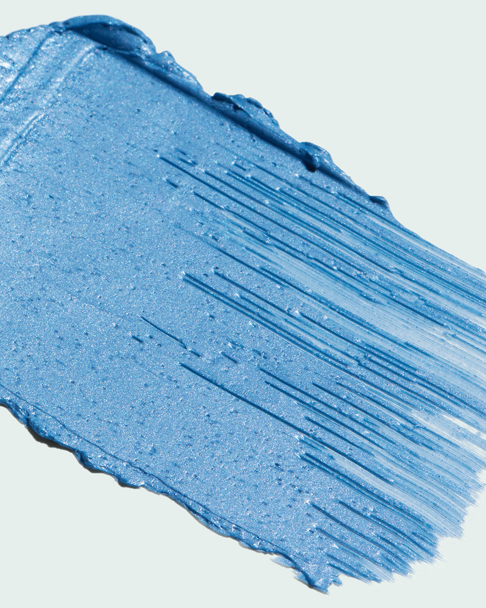 Close-up of the shimmering blue texture of Image Skincare I MASK firming transformation mask