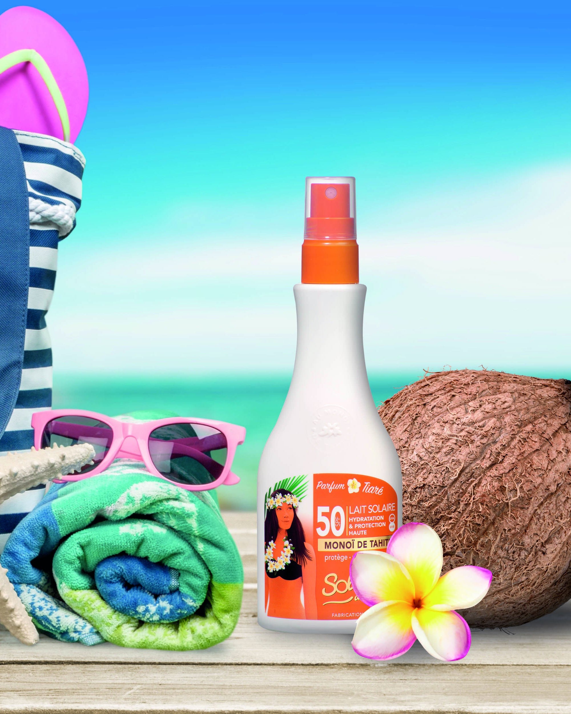 Lait Solaire FPS 50 au Monoï de Tahiti