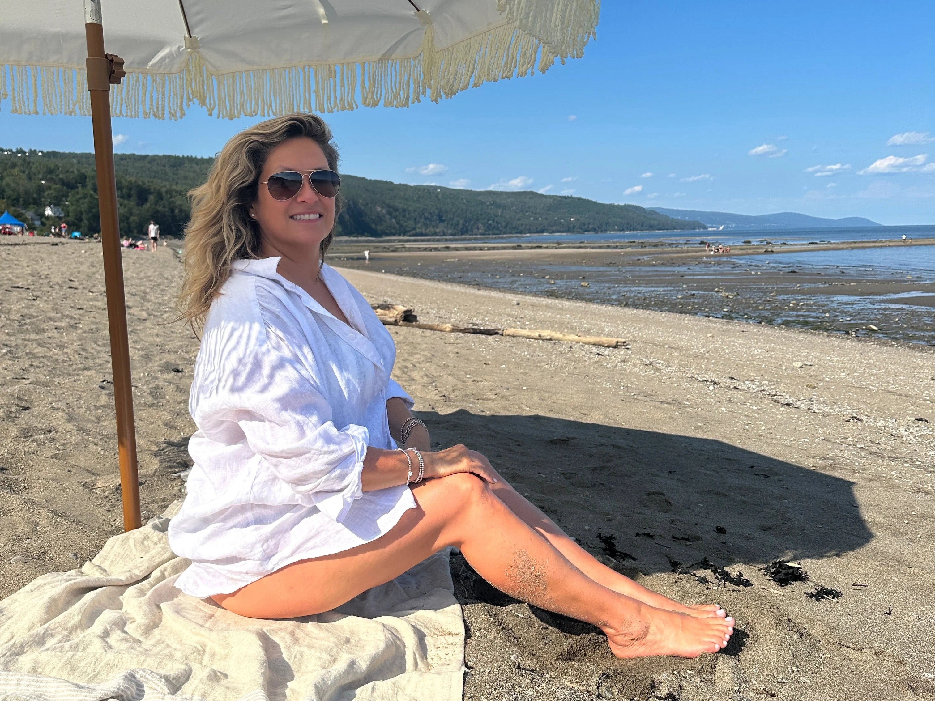 Serviette BALI Balmy au bord du lac, derniers jours d'été au Québec