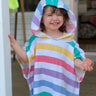 Softness, comfort & colours. The perfect poncho to follow your little ones from home to pool.