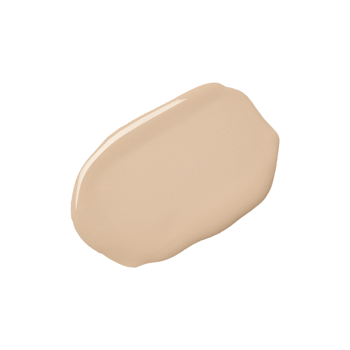 Smear of Colorescience Face Shield Flex SPF 50 tinted sunscreen, shade Fair, very light beige, on a white background